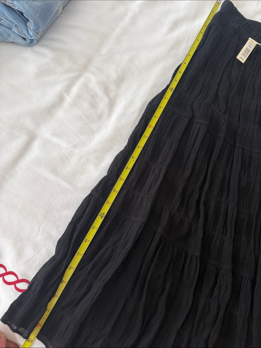 Max Studio Black Tiered Maxi Skirt - Picture 4 of 8